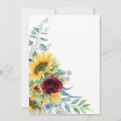 水彩ひまわり赤ちゃんシャワー(郵便) 招待状 (裏面)