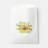 水彩ひまわり野生フローラ黄結婚色 フェイバーバッグ (正面)