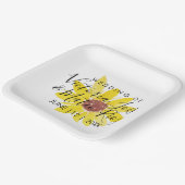 水彩ひまわり野生フローラ黄結婚色 ペーパープレート (傾斜あり)