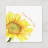水彩ひまわり開花スパ スクエア名刺 (正面)