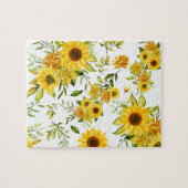 水彩ひまわり8 ジグソーパズル (横)