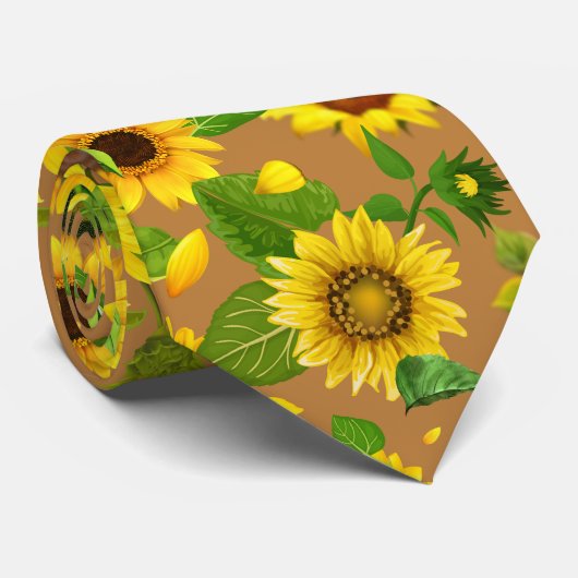水彩ひまわり5 ネクタイ (ロール)