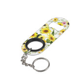 水彩ひまわり7 キーホルダー栓抜き (裏面アングル)