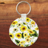 水彩ひまわり7 キーホルダー (裏面)