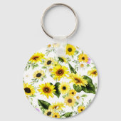 水彩ひまわり7 キーホルダー (裏面)