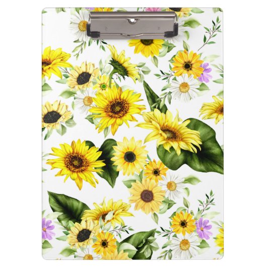 水彩ひまわり7 クリップボード (正面)