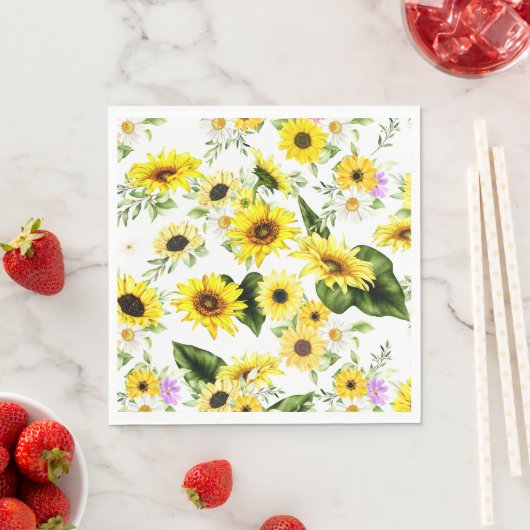 水彩ひまわり7 スタンダードランチョンナプキン (インサイチュ)