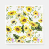 水彩ひまわり7 スタンダードランチョンナプキン (正面)