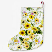水彩ひまわり7 スモールクリスマスストッキング (裏面)