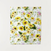 水彩ひまわり7 タペストリー (正面)