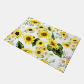 水彩ひまわり7 ドアマット (アングル)