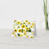 水彩ひまわり7 ノートカード (正面)