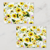 水彩ひまわり7 ノートカード (正面/裏面)