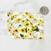 水彩ひまわり7 ノートカード (正面/裏面インサイチュ)