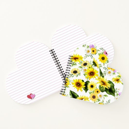 水彩ひまわり7 ノートブック (内部)