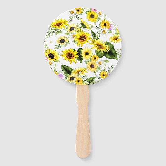 水彩ひまわり7 ハンドファン (裏面)