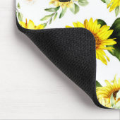 水彩ひまわり7 マウスパッド (コーナー)