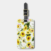 水彩ひまわり7 ラゲッジタグ (正面縦)