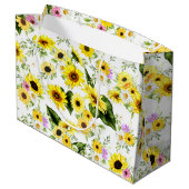 水彩ひまわり7 ラージペーパーバッグ (裏面アングル)