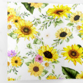 水彩ひまわり7 三つ折りカード (内部最初)