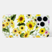 水彩ひまわり7 iPhoneケース (裏面横)