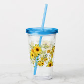 水彩ひまわり8 アクリルタンブラー (裏面)