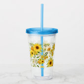水彩ひまわり8 アクリルタンブラー (正面)
