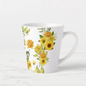 水彩ひまわり8 カフェラテマグ (右)