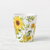 水彩ひまわり8 カフェラテマグ (正面)