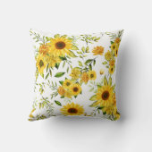水彩ひまわり8 クッション (裏面)