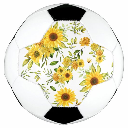 水彩ひまわり8 サッカーボール (正面)