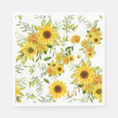 水彩ひまわり8 スタンダードランチョンナプキン (正面)