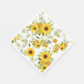 水彩ひまわり8 スタンダードランチョンナプキン (角)