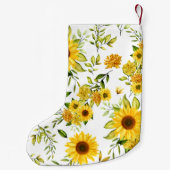 水彩ひまわり8 スモールクリスマスストッキング (裏面)