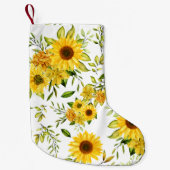 水彩ひまわり8 スモールクリスマスストッキング (正面)