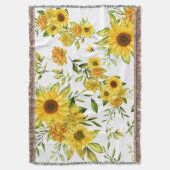 水彩ひまわり8 スローブランケット (正面縦)