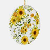 水彩ひまわり8 セラミックオーナメント (右)