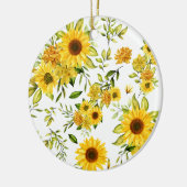 水彩ひまわり8 セラミックオーナメント (左)