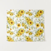 水彩ひまわり8 タペストリー (正面(横))