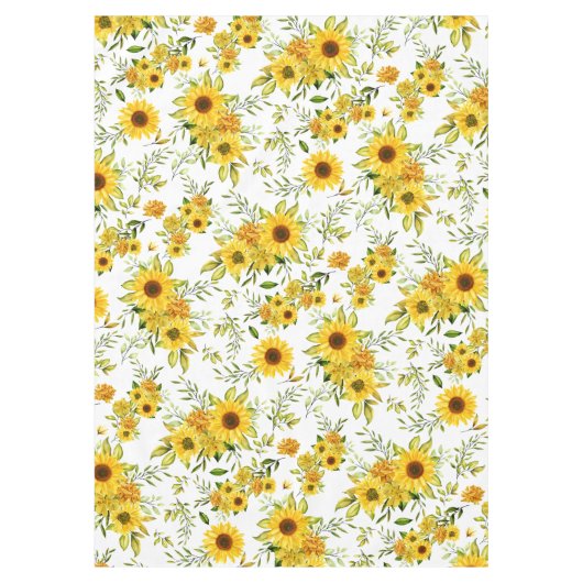 水彩ひまわり8 テーブルクロス (正面)