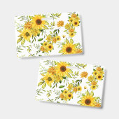 水彩ひまわり8 バッジ (正面＆裏面)