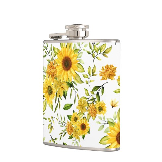 水彩ひまわり8 フラスク (左)