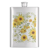 水彩ひまわり8 フラスク (正面)