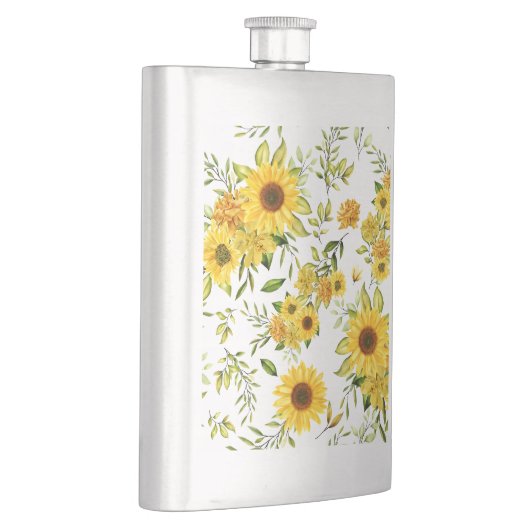 水彩ひまわり8 フラスク (右)