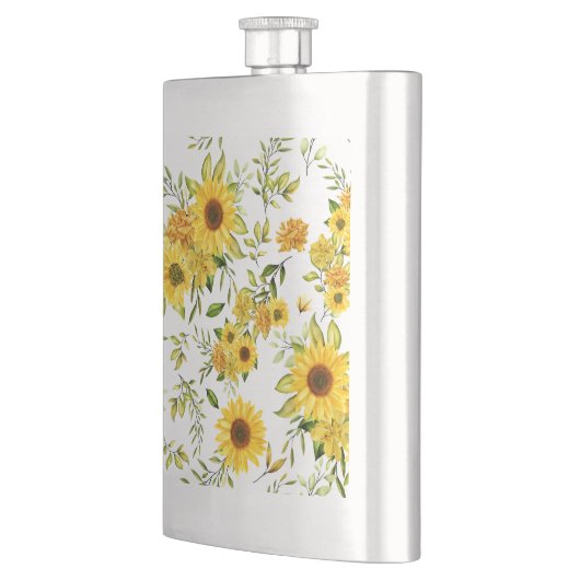 水彩ひまわり8 フラスク (左)
