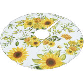 水彩ひまわり8 ブラッシュドポリエステルツリースカート (アングル)