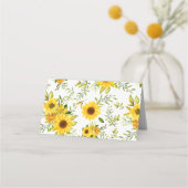 水彩ひまわり8 プレイスカード (正面)