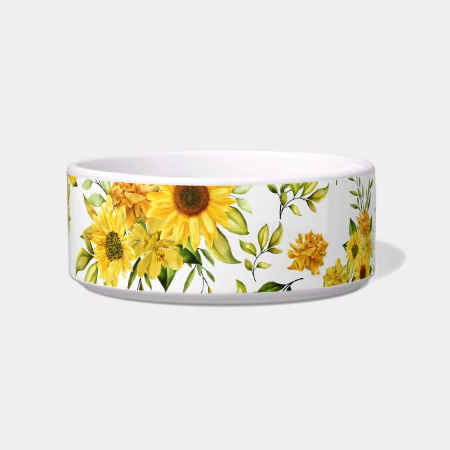 水彩ひまわり8 ボウル (正面)