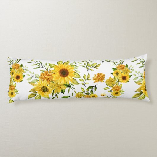 水彩ひまわり8 ボディピロー (裏面)