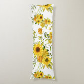 水彩ひまわり8 ボディピロー (正面縦)